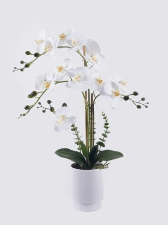 Artificial Flower 30*18*47cm Phalaenopsis  in PP pot GS-76325014 2026May 3,000+ sqm showroom with thousands of artificial flowers, plants & trees ready for global sourcing.