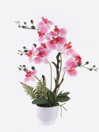 Artificial Flower 40*30*91cm Phalaenopsis *8 in PP pot GS-76325022 2026May 3,000+ sqm showroom with thousands of artificial flowers, plants & trees ready for global sourcing.
