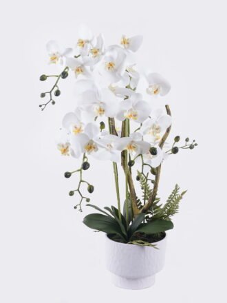 Artificial Flower 27*16*46cm Phalaenopsis  in PP pot GS-76325018 2026May 3,000+ sqm showroom with thousands of artificial flowers, plants & trees ready for global sourcing.