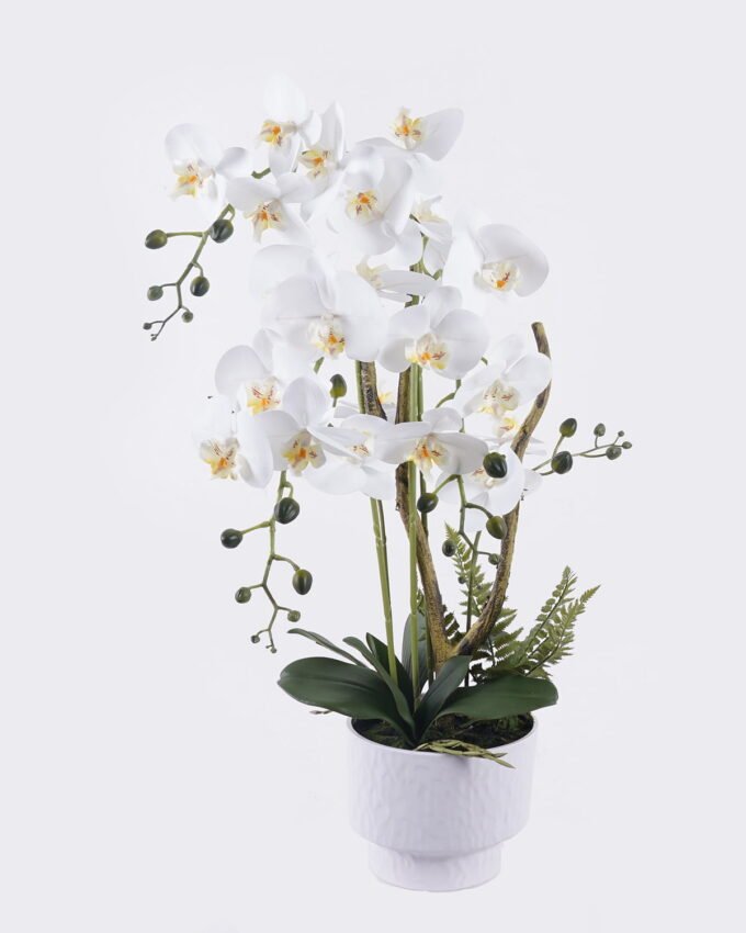 Artificial Flower 52*30*77cm Phalaenopsis *5 in PP pot GS-76325019 2026May 3,000+ sqm showroom with thousands of artificial flowers, plants & trees ready for global sourcing.