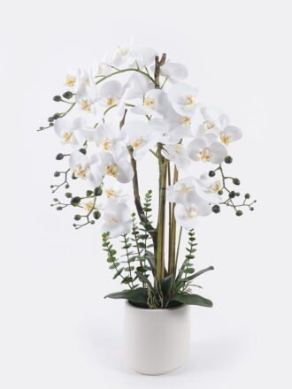 Artificial Flower 55*20*71cm Phalaenopsis *5 in PP pot GS-76325023 2026May 3,000+ sqm showroom with thousands of artificial flowers, plants & trees ready for global sourcing.