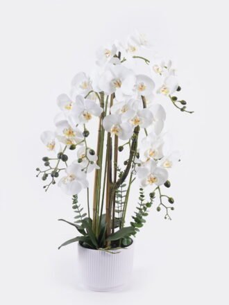 Artificial Flower 55*20*71cm Phalaenopsis *5 in PP pot GS-76325023 2026May 3,000+ sqm showroom with thousands of artificial flowers, plants & trees ready for global sourcing.