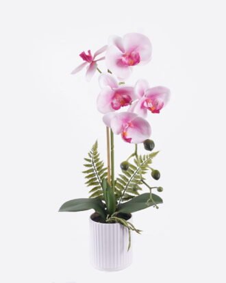Artificial Flower 30*18*47cm Phalaenopsis  in PP pot GS-76325014 2026May 3,000+ sqm showroom with thousands of artificial flowers, plants & trees ready for global sourcing.