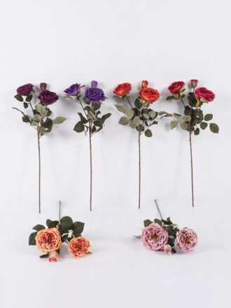 Artificial Flower 35*26*30cm Dalia Rose arrangement in wooden box GS-03325087 2026Mar 3,000+ sqm showroom with thousands of artificial flowers, plants & trees ready for global sourcing.