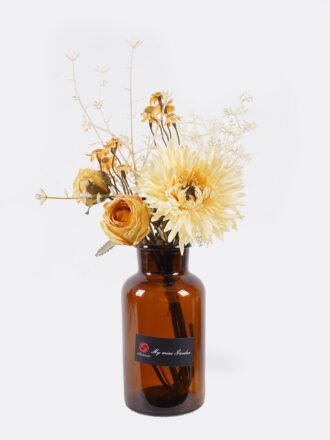 Artificial Flower 16*16*34cm Rose Chrysanthemum in glass bottle GS-57925008 2026Apr 3,000+ sqm showroom with thousands of artificial flowers, plants & trees ready for global sourcing.