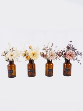 Artificial Flower 16*16*34cm Rose in glass bottle GS-57925007-Y1 2026Apr 3,000+ sqm showroom with thousands of artificial flowers, plants & trees ready for global sourcing.