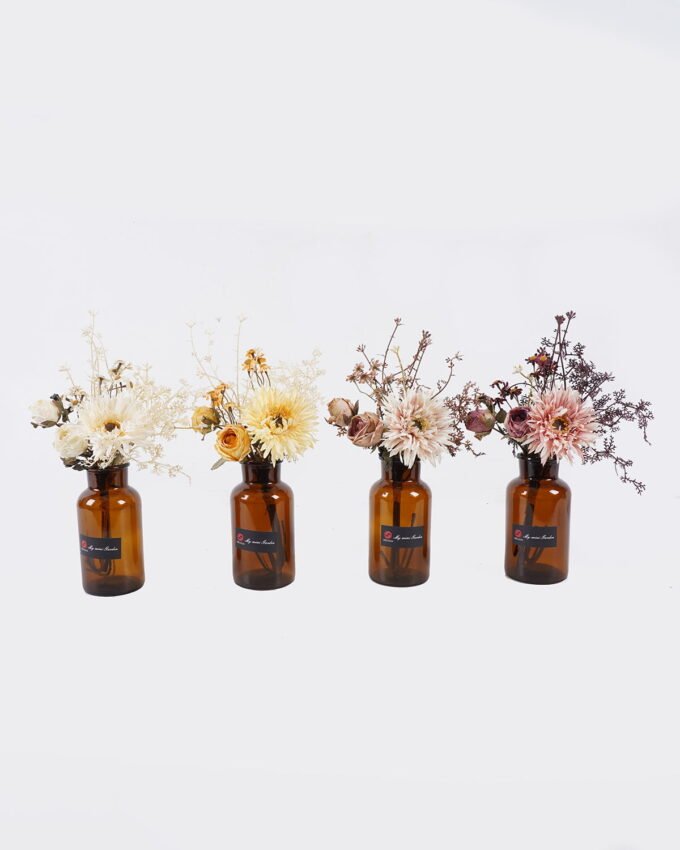 Artificial Flower 16*16*34cm Rose Chrysanthemum in glass bottle GS-57925008 2026Apr YeahFlower is one of Chinese leading OEM manufacturers and exporters , supplying the silk flowers, wholesale artificial trees