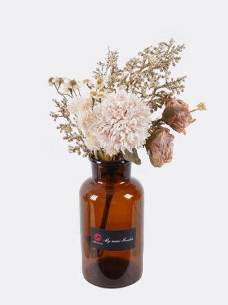 Artificial Flower 15*15*28cm Rose Chrysanthemum in glass bottle GS-57925009 2026Apr 3,000+ sqm showroom with thousands of artificial flowers, plants & trees ready for global sourcing.