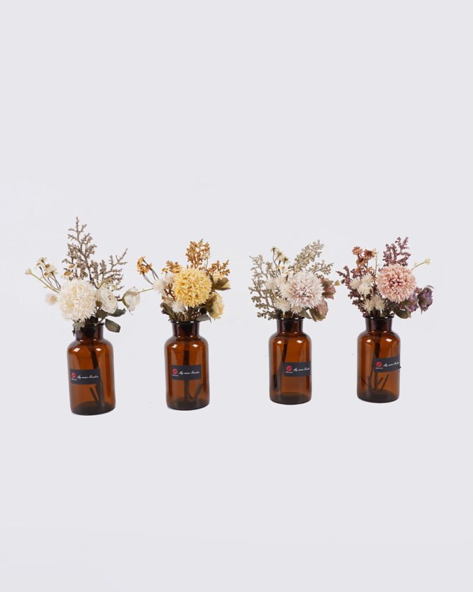 Artificial Flower 15*15*28cm Rose Chrysanthemum in glass bottle GS-57925009 2026Apr YeahFlower is one of Chinese leading OEM manufacturers and exporters , supplying the silk flowers, wholesale artificial trees