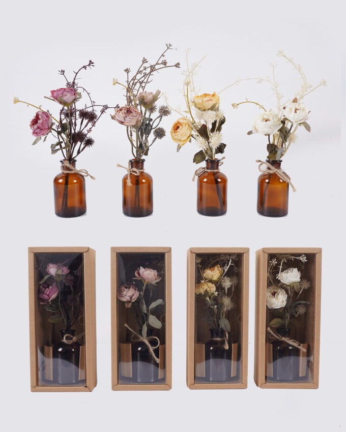 Artificial Flower 11*11*27cm Rose in PaPer wrap pot GS-57925023CT 2026Apr YeahFlower is one of Chinese leading OEM manufacturers and exporters , supplying the silk flowers, wholesale artificial trees