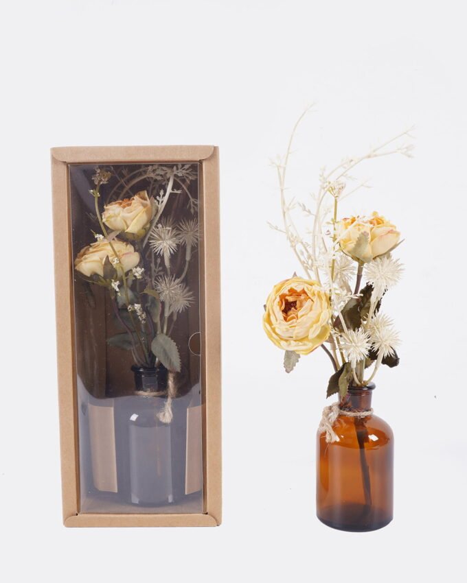 Artificial Flower 11*11*27cm Rose in PaPer wrap pot GS-57925023CT 2026Apr YeahFlower is one of Chinese leading OEM manufacturers and exporters , supplying the silk flowers, wholesale artificial trees