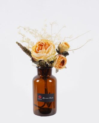 Artificial Flower 16*16*34cm Rose in glass bottle GS-57925007-Y1 2026Apr YeahFlower is one of Chinese leading OEM manufacturers and exporters , supplying the silk flowers, wholesale artificial trees