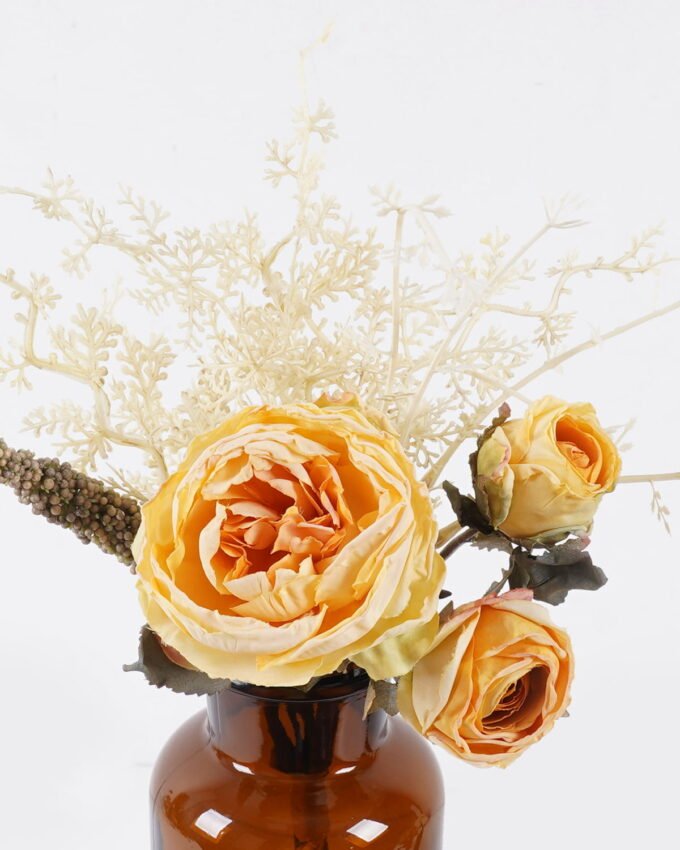 Artificial Flower 16*16*34cm Rose in glass bottle GS-57925007-Y1 2026Apr YeahFlower is one of Chinese leading OEM manufacturers and exporters , supplying the silk flowers, wholesale artificial trees
