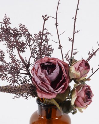 Artificial Flower 16*16*34cm Rose in glass bottle GS-57925007 2026Apr YeahFlower is one of Chinese leading OEM manufacturers and exporters , supplying the silk flowers, wholesale artificial trees