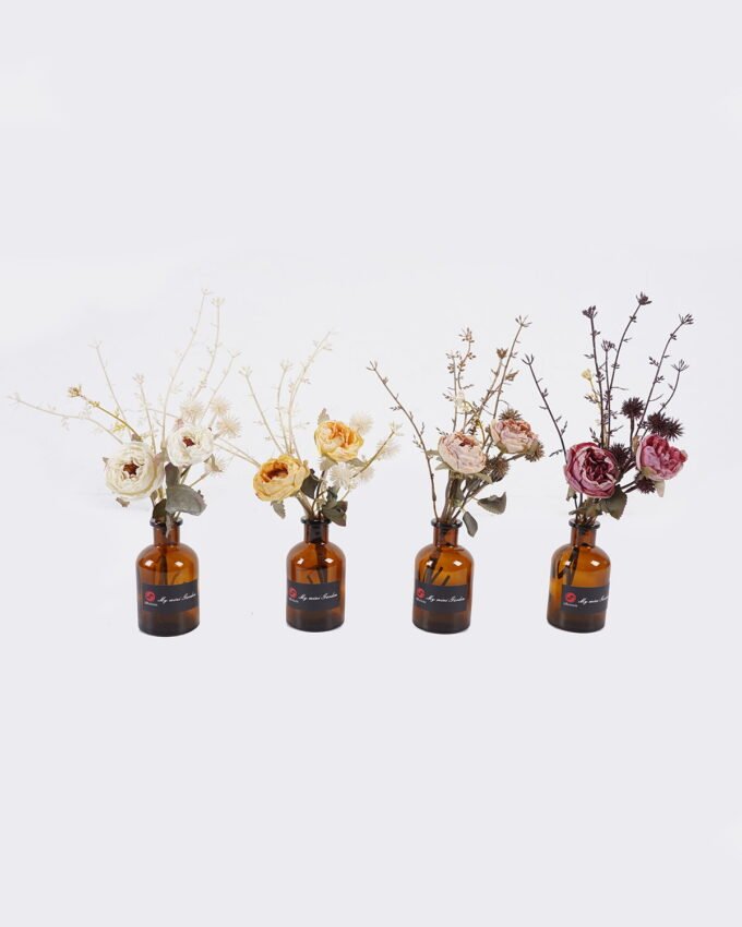 Artificial Flower 15*15*25cm Rose in glass bottle GS-57925012 2026Apr YeahFlower is one of Chinese leading OEM manufacturers and exporters , supplying the silk flowers, wholesale artificial trees