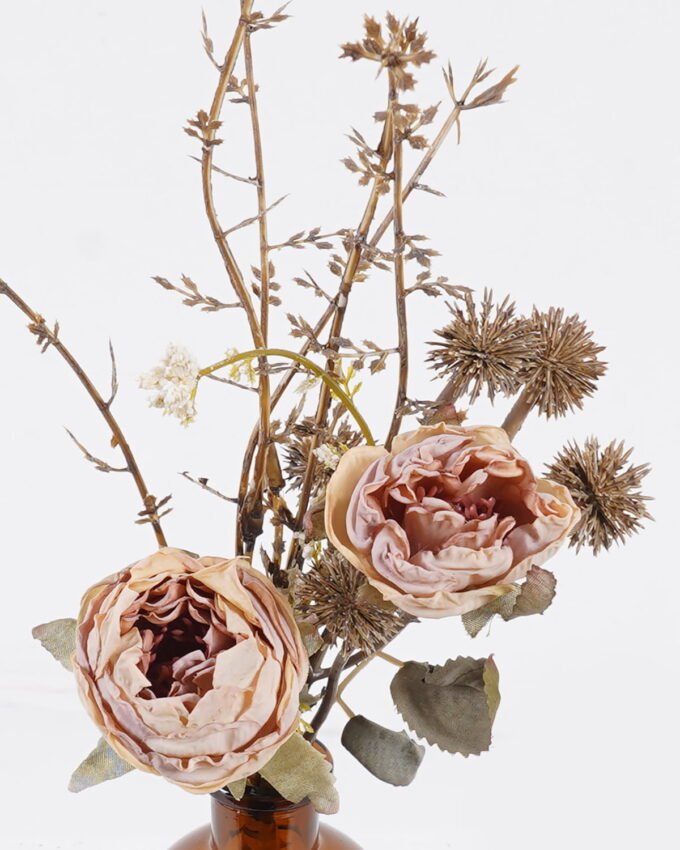 Artificial Flower 15*15*25cm Rose in glass bottle GS-57925012 2026Apr YeahFlower is one of Chinese leading OEM manufacturers and exporters , supplying the silk flowers, wholesale artificial trees