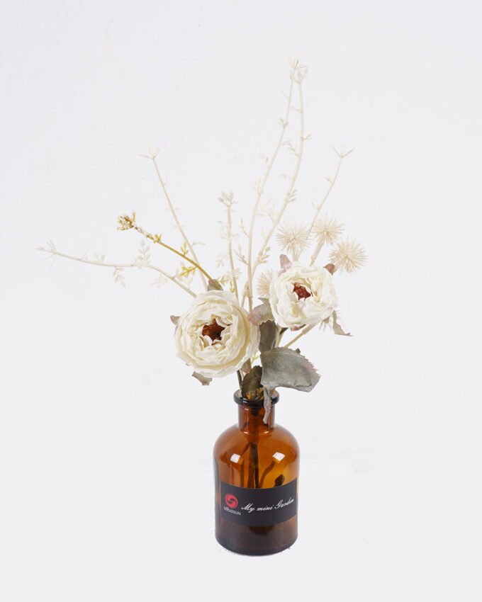 Artificial Flower 15*15*25cm Rose in glass bottle GS-57925012 2026Apr YeahFlower is one of Chinese leading OEM manufacturers and exporters , supplying the silk flowers, wholesale artificial trees