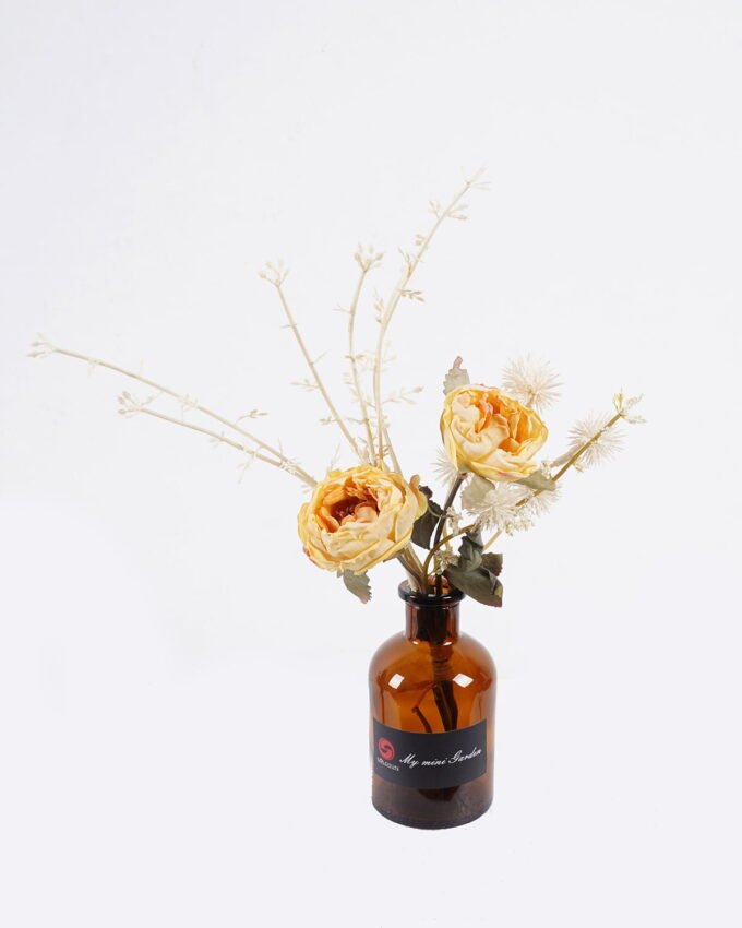 Artificial Flower 15*15*25cm Rose in glass bottle GS-57925012 2026Apr YeahFlower is one of Chinese leading OEM manufacturers and exporters , supplying the silk flowers, wholesale artificial trees