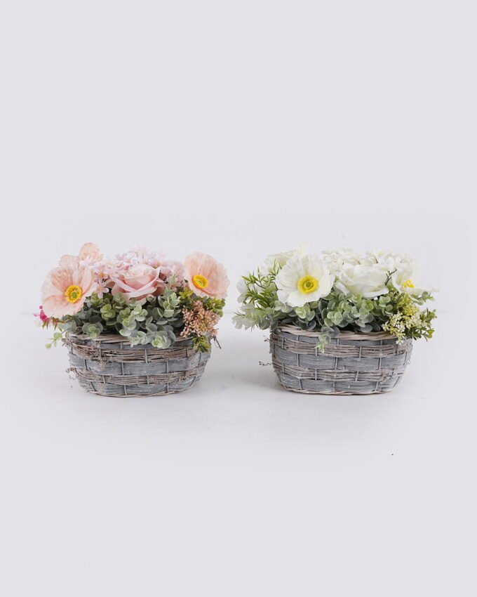 Artificial Flower 32*22*23cm Roses Primula malacoides in Basket GS-06925034 2026Mar YeahFlower is one of Chinese leading OEM manufacturers and exporters , supplying the silk flowers, wholesale artificial trees