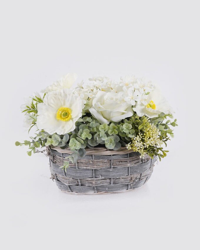 Artificial Flower 32*22*23cm Roses Primula malacoides in Basket GS-06925034 2026Mar YeahFlower is one of Chinese leading OEM manufacturers and exporters , supplying the silk flowers, wholesale artificial trees