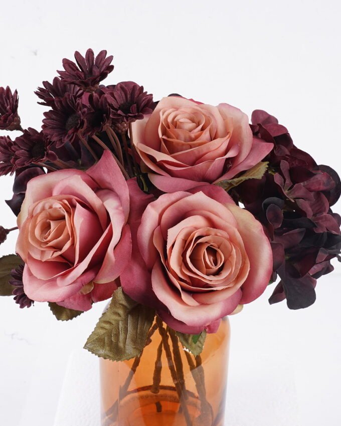 Artificial Flower 23*20*30cm Roses hydrangeas chrysanthemums in Glass ware GS-06925030 2026Mar YeahFlower is one of Chinese leading OEM manufacturers and exporters , supplying the silk flowers, wholesale artificial trees