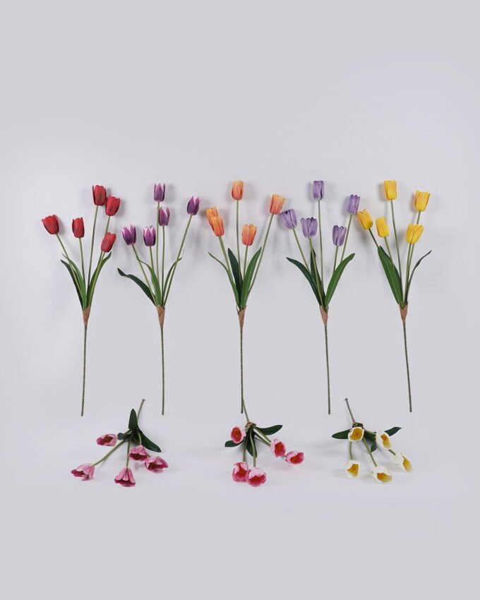 Artificial Flower 16*6*73cm  Tulip *5 bush/real touch GS-77525029 2026May 3,000+ sqm showroom with thousands of artificial flowers, plants & trees ready for global sourcing.