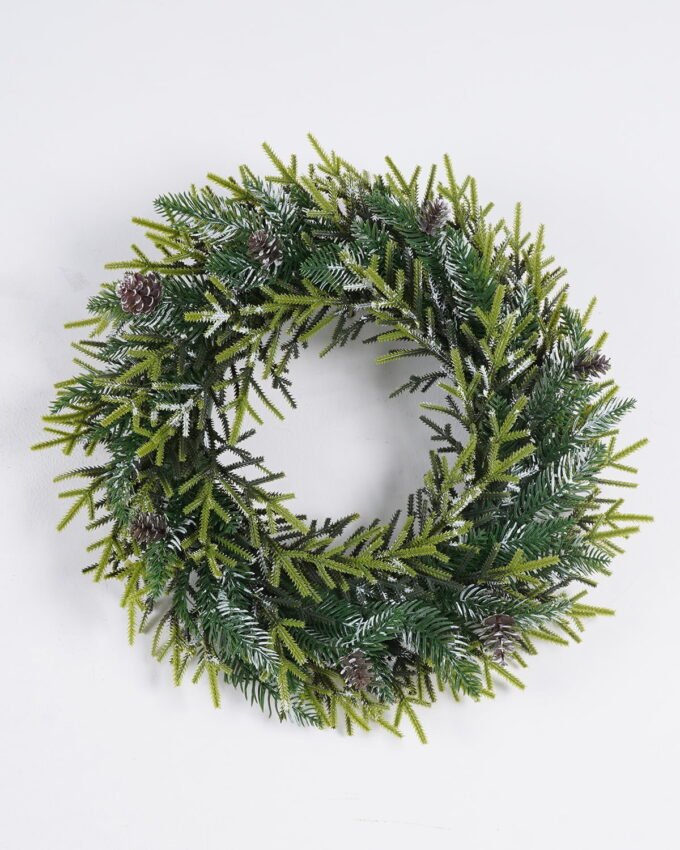 Artificial Plant 50*19*50cm Christmas Pine needle Wreath GS-17725111 2026Mar YeahFlower is one of Chinese leading OEM manufacturers and exporters , supplying the silk flowers, wholesale artificial trees
