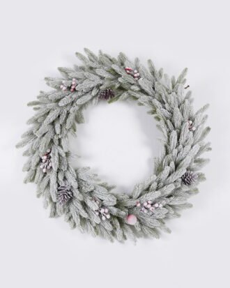 Artificial Plant 75*10*75cm Christmas Ring wreath GS-81825024 2026May 3,000+ sqm showroom with thousands of artificial flowers, plants & trees ready for global sourcing.