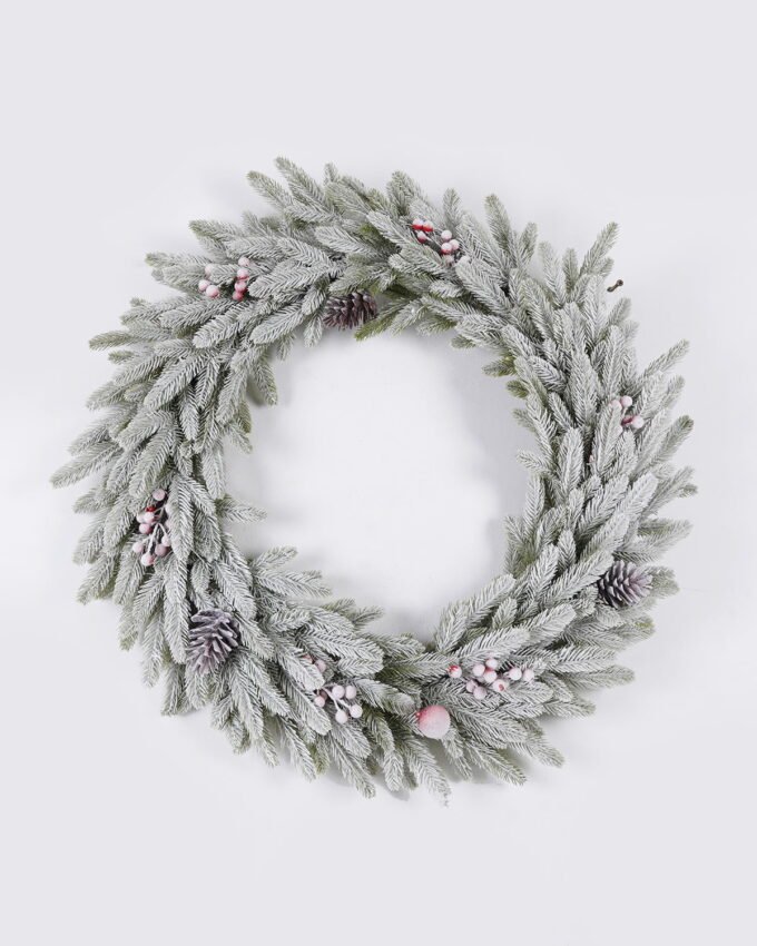 Artificial Plant 75*10*75cm Christmas Ring wreath GS-81825024 2026May 3,000+ sqm showroom with thousands of artificial flowers, plants & trees ready for global sourcing.