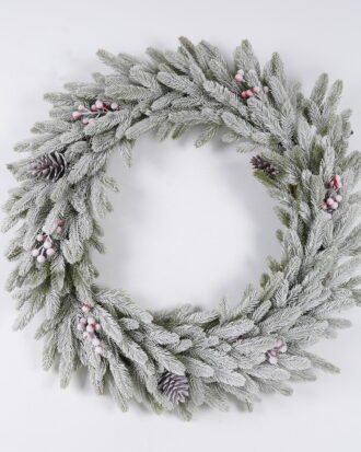 Artificial Plant 75*10*75cm Christmas Ring wreath GS-81825024 2026May 3,000+ sqm showroom with thousands of artificial flowers, plants & trees ready for global sourcing.