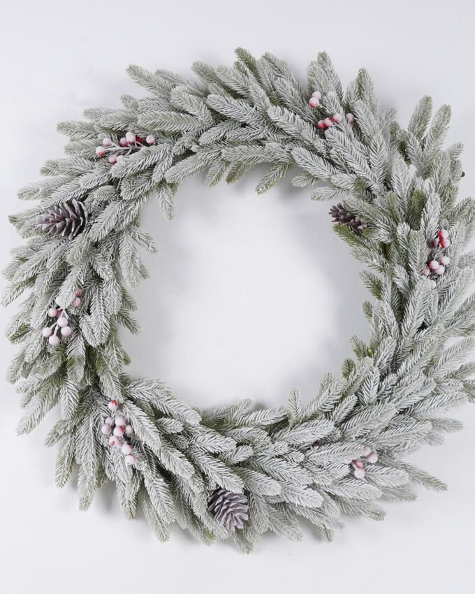 Artificial Plant 75*10*75cm Christmas Ring wreath GS-81825024 2026May 3,000+ sqm showroom with thousands of artificial flowers, plants & trees ready for global sourcing.