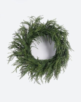 Artificial Plant 68*16*68cm Cypress Leaf  Wreath GS-82825045 2026Feb YeahFlower is one of Chinese leading OEM manufacturers and exporters , supplying the silk flowers, wholesale artificial trees