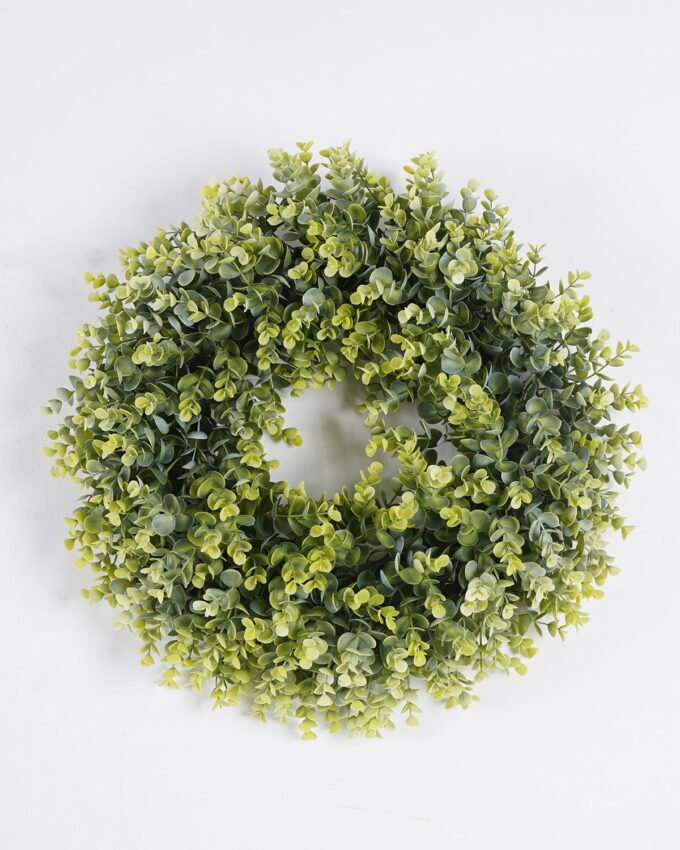 Artificial Plant 50*9*50cm Eucalyptus Wreath GS-17725096 2026Mar YeahFlower is one of Chinese leading OEM manufacturers and exporters , supplying the silk flowers, wholesale artificial trees