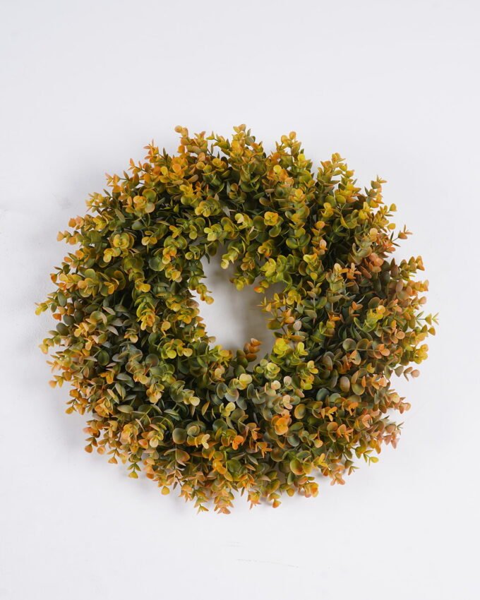 Artificial Plant 50*9*50cm Eucalyptus Wreath GS-17725097 2026Mar YeahFlower is one of Chinese leading OEM manufacturers and exporters , supplying the silk flowers, wholesale artificial trees