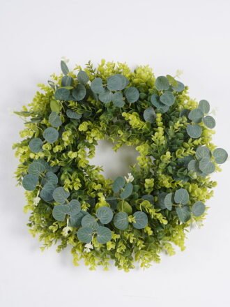 Artificial Plant 50*9*50cm Eucalyptus Wreath GS-17725100 2026Mar 3,000+ sqm showroom with thousands of artificial flowers, plants & trees ready for global sourcing.