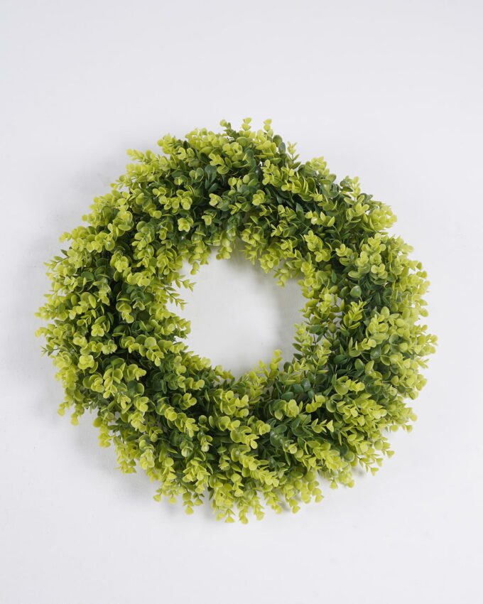 Artificial Plant 60*8*60cm Eucalyptus Wreath GS-17725103 2026Mar YeahFlower is one of Chinese leading OEM manufacturers and exporters , supplying the silk flowers, wholesale artificial trees