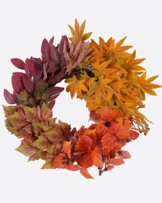 Artificial Plant 50*10*50cm Maple leaf wreath GS-27925081 2026Mar YeahFlower is one of Chinese leading OEM manufacturers and exporters , supplying the silk flowers, wholesale artificial trees