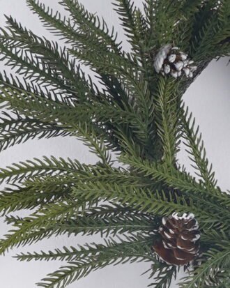 Artificial Plant 35*10*35cm Pine cone wreath GS-82825103KIK 2026Feb YeahFlower is one of Chinese leading OEM manufacturers and exporters , supplying the silk flowers, wholesale artificial trees