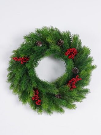Artificial Plant 45*7*45cm Pine needle  Wreath GS-17725110 2026Mar 3,000+ sqm showroom with thousands of artificial flowers, plants & trees ready for global sourcing.