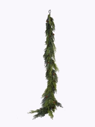 Artificial Plant 35*13*35cm Cypress blueberry wreath GS-82825069KIK 2026Feb 3,000+ sqm showroom with thousands of artificial flowers, plants & trees ready for global sourcing.
