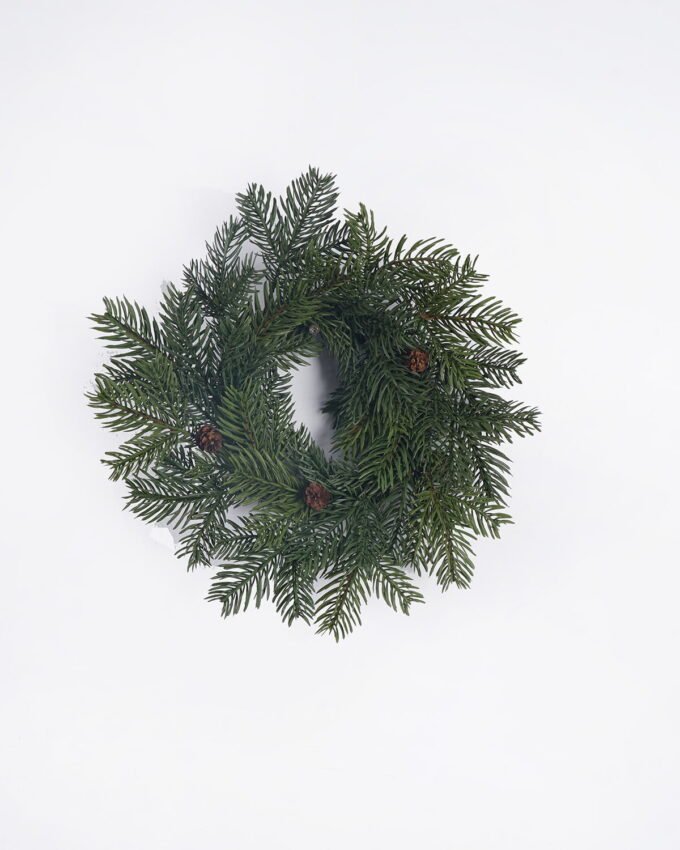 Artificial Plant 35*8*35cm Pine wreath GS-82825066KIK 2026Feb YeahFlower is one of Chinese leading OEM manufacturers and exporters , supplying the silk flowers, wholesale artificial trees