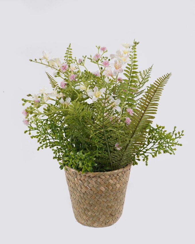 Artificial Table Plants 20*20*32  Flower  in basket GS-82525004 2026May 3,000+ sqm showroom with thousands of artificial flowers, plants & trees ready for global sourcing.