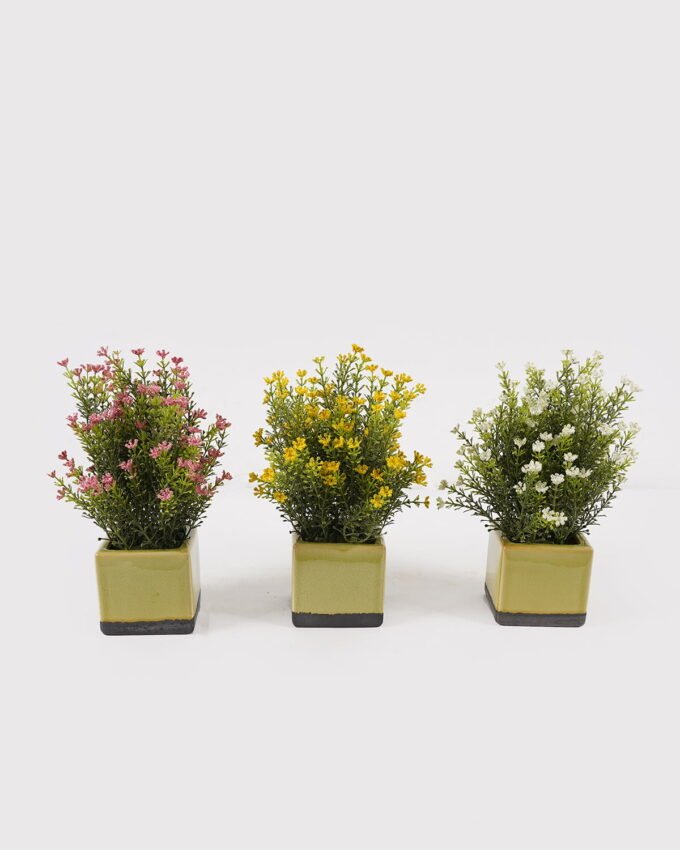 Artificial Table Plants 16*16*27cm Foeniculum vulgare in ceramic pot GS-59125009 2026Apr YeahFlower is one of Chinese leading OEM manufacturers and exporters , supplying the silk flowers, wholesale artificial trees