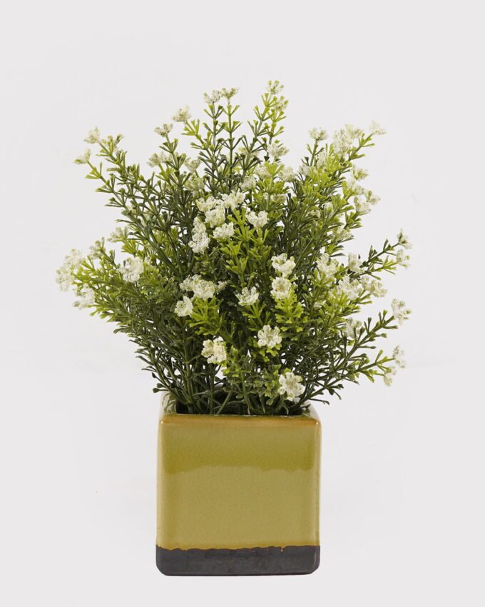 Artificial Table Plants 16*16*27cm Foeniculum vulgare in ceramic pot GS-59125009 2026Apr YeahFlower is one of Chinese leading OEM manufacturers and exporters , supplying the silk flowers, wholesale artificial trees