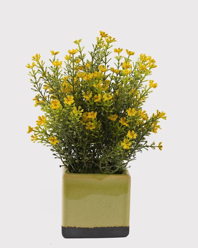 Artificial Table Plants 16*16*27cm Foeniculum vulgare in ceramic pot GS-59125009 2026Apr YeahFlower is one of Chinese leading OEM manufacturers and exporters , supplying the silk flowers, wholesale artificial trees