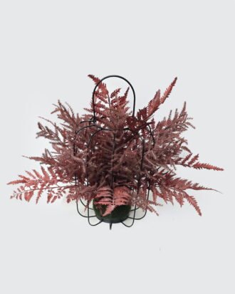 Artificial Table Plants 45*45*38cm Frond in Birdcage pot GS-48125024 2026Apr YeahFlower is one of Chinese leading OEM manufacturers and exporters , supplying the silk flowers, wholesale artificial trees