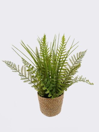 Artificial Table Plants 18*18*19cm   Grass in basket GS-82525011 2026May 3,000+ sqm showroom with thousands of artificial flowers, plants & trees ready for global sourcing.