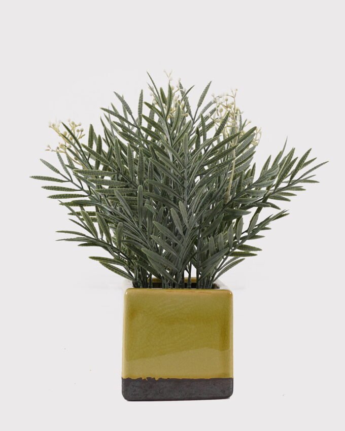 Artificial Table Plants 17*17*28cm Grass in ceramic pot GS-59125005 2026Apr YeahFlower is one of Chinese leading OEM manufacturers and exporters , supplying the silk flowers, wholesale artificial trees