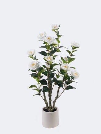 Artificial Tree 50*36*120cm Camellia *21 in PP pot/203 lvs GS-58425015KD-RP 2026Apr 3,000+ sqm showroom with thousands of artificial flowers, plants & trees ready for global sourcing.