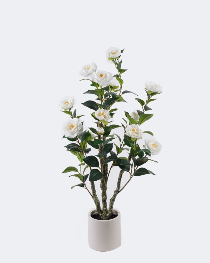 Artificial Tree 40*30*90cm Camellia *12 in PP pot/174 lvs GS-58425014RP 2026Apr YeahFlower is one of Chinese leading OEM manufacturers and exporters , supplying the silk flowers, wholesale artificial trees